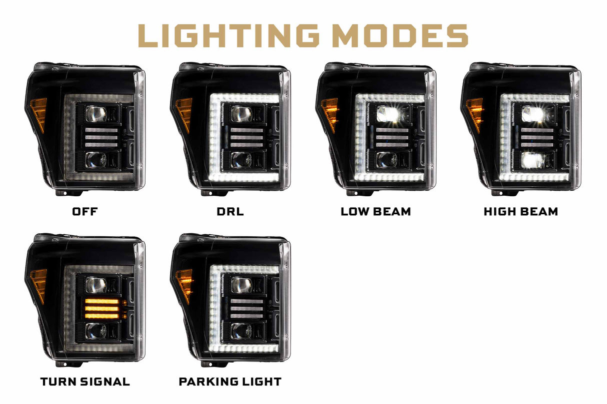 2011-2016 Ford Super Duty Morimoto XB Hybrid LED Headlights (LF553.2)