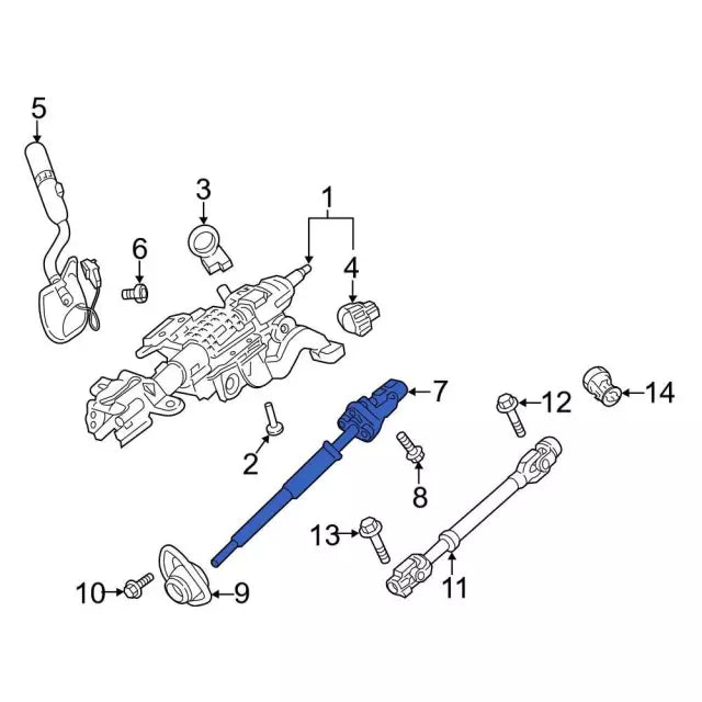 2017-2022 Powerstroke FR Upper Steering Shaft
