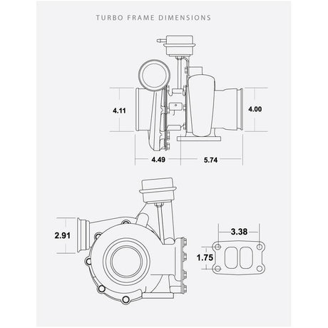 1994-2002 Cummins Borg Warner S300GX 57/65.80 (BW-174430)-Performance Turbocharger-Industrial Injection-Dirty Diesel Customs