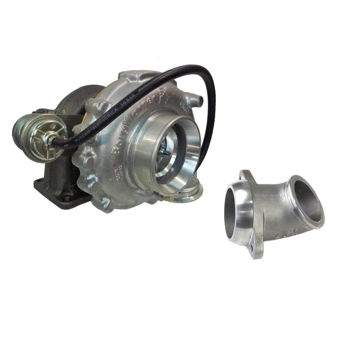 1994-2002 Cummins K27 BorgWarner Turbocharger W/ Elbow (53279880001KIT)-Performance Turbocharger-Industrial Injection-Dirty Diesel Customs