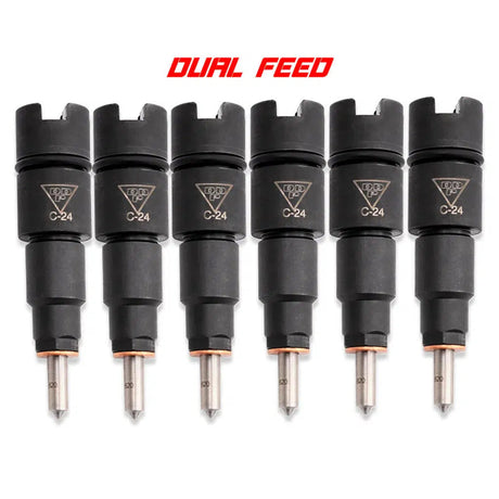 1998.5-2002 Cummins 24V New Custom Dual Feed Injector Set (DDPISB-DFV2)-Performance Injectors-Dynomite Diesel-Dirty Diesel Customs