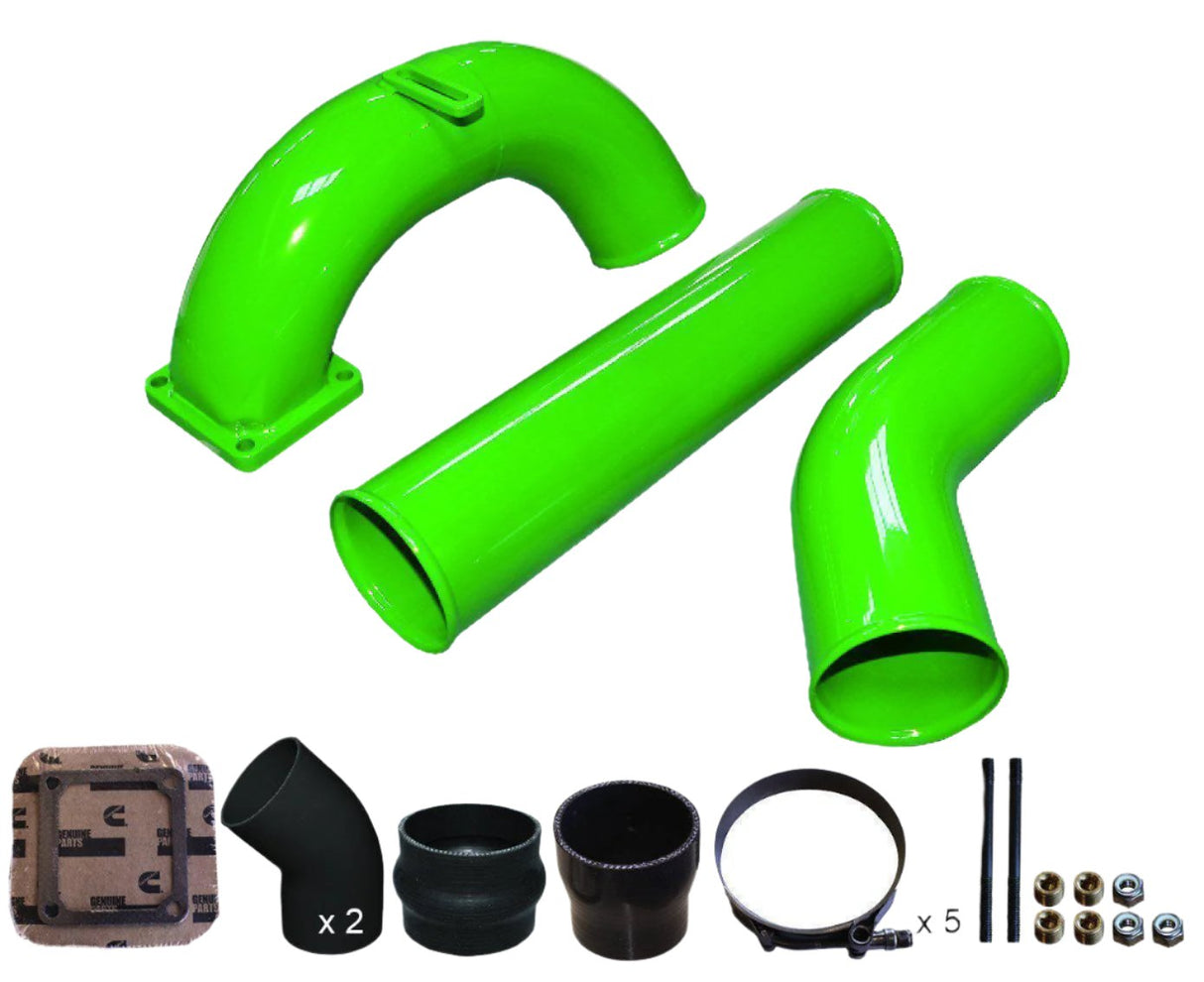 1998.5-2002 Cummins 3.5" Mega Intake System w/ 3.5" Intercooler Tube (PDC9802MW)-Intake Manifold-Pusher-Dirty Diesel Customs