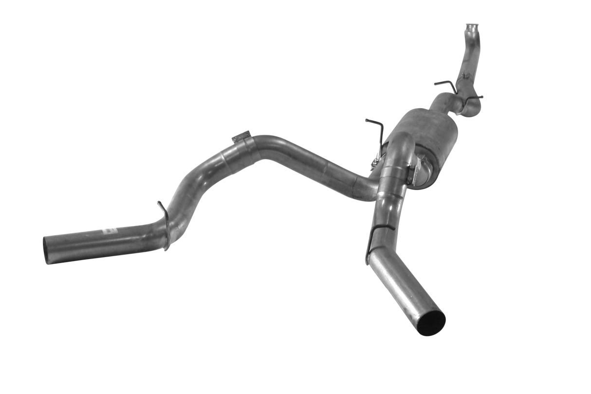 2001-2007 Duramax 4" Downpipe Back Dual Exhaust System w/ Muffler (431102)-Downpipe Back Exhaust System-Mel's Manufacturing-Dirty Diesel Customs