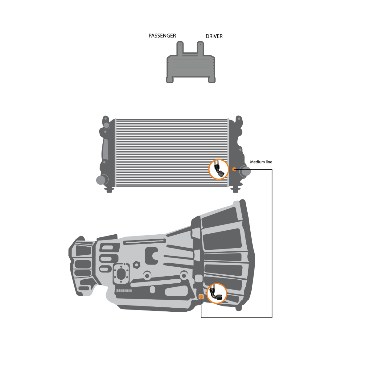 2001-2010 Duramax Replacement Transmission Line (Medium Line) (FPE-TL-LB7-LMM-MED-SER)-Transmission Lines-Fleece Performance-Dirty Diesel Customs
