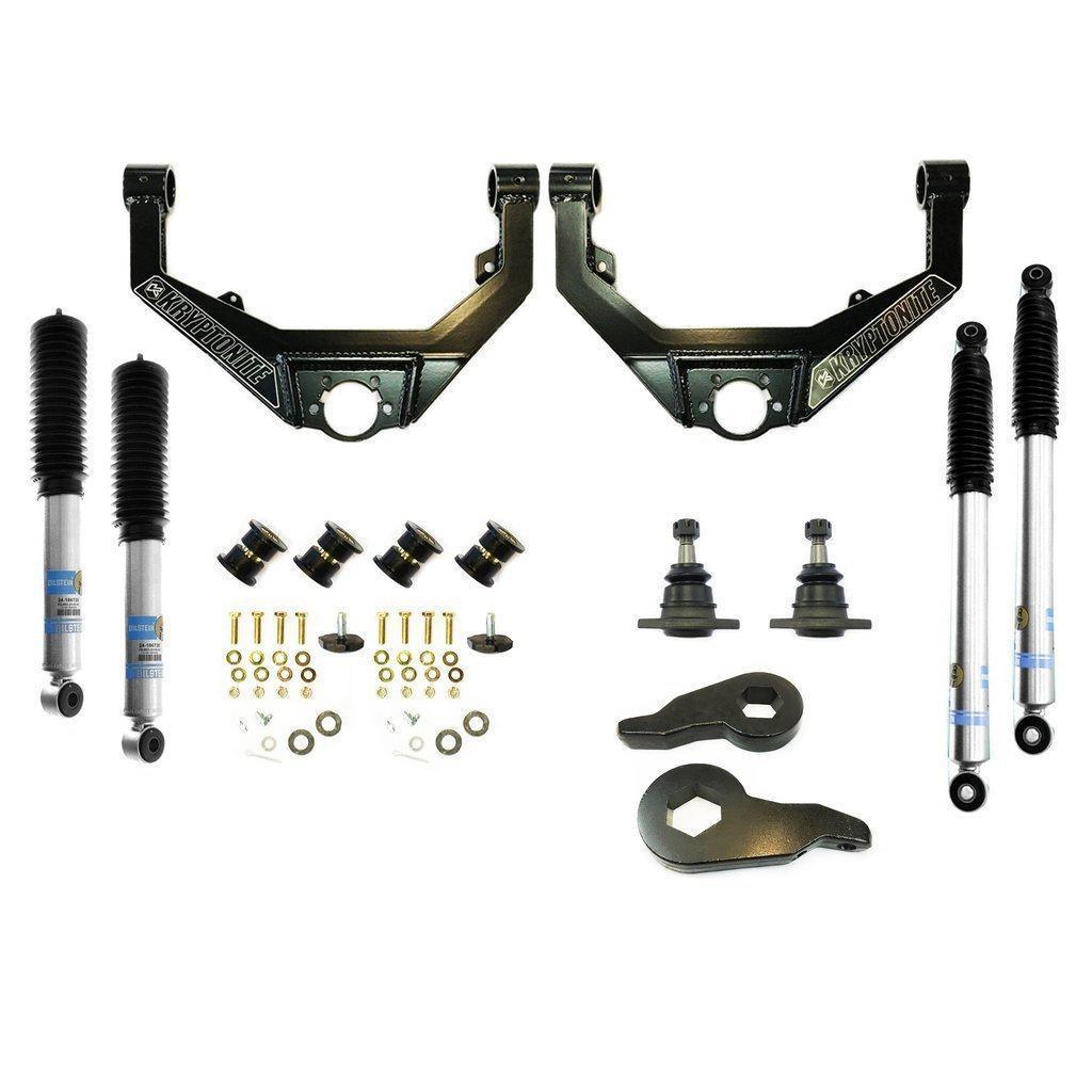 2001-2010 Duramax Stage 3 Leveling Kit w/ Bilstein Shocks (KR10STAGE3BIL)-Leveling Kit-KRYPTONITE-Dirty Diesel Customs