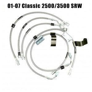 2001-2010 Duramax Stainless Steel Brake Lines (XD-BrakeLines-0110)-Brake Lines-DMAX-XD0107-25-Dirty Diesel Customs