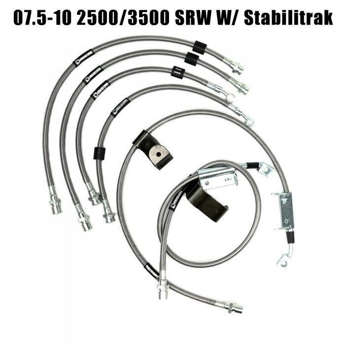 2001-2010 Duramax Stainless Steel Brake Lines (XD-BrakeLines-0110)-Brake Lines-DMAX-XD0710-25S-Dirty Diesel Customs