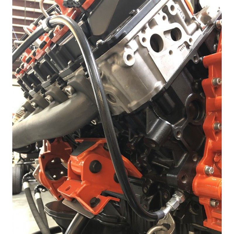 2001-2016 Duramax Remote Turbo Oil Feed Line Kit (FPE-DTFL-0116)-Oil Feed Lines-Fleece Performance-Dirty Diesel Customs