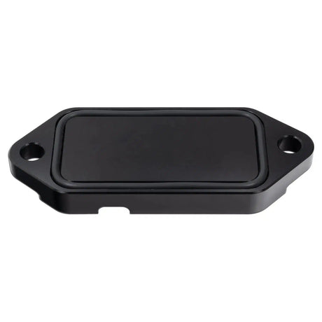 2001-2024 Duramax Coolant Block-Off Plate Billet Aluminum (Black) (119000820)-Coolant Block Off-PPE-Dirty Diesel Customs