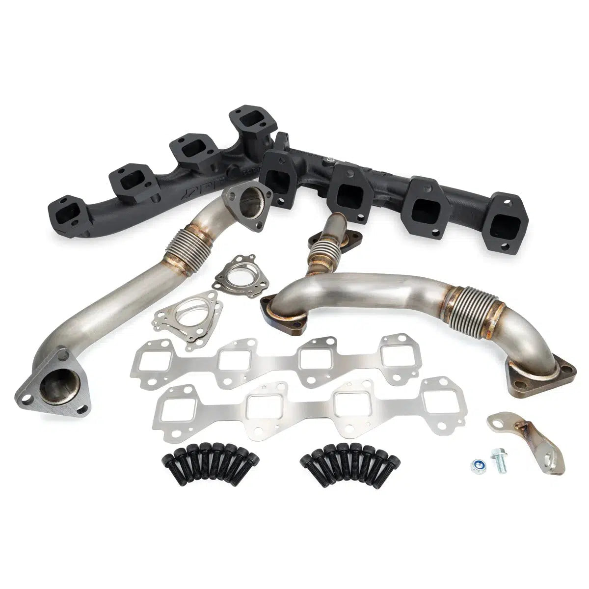 2001-2025 Duramax High Flow Exhaust Manifold W/ Up-Pipe Kit (116111035)-Exhaust Manifold-PPE-116111220-Dirty Diesel Customs