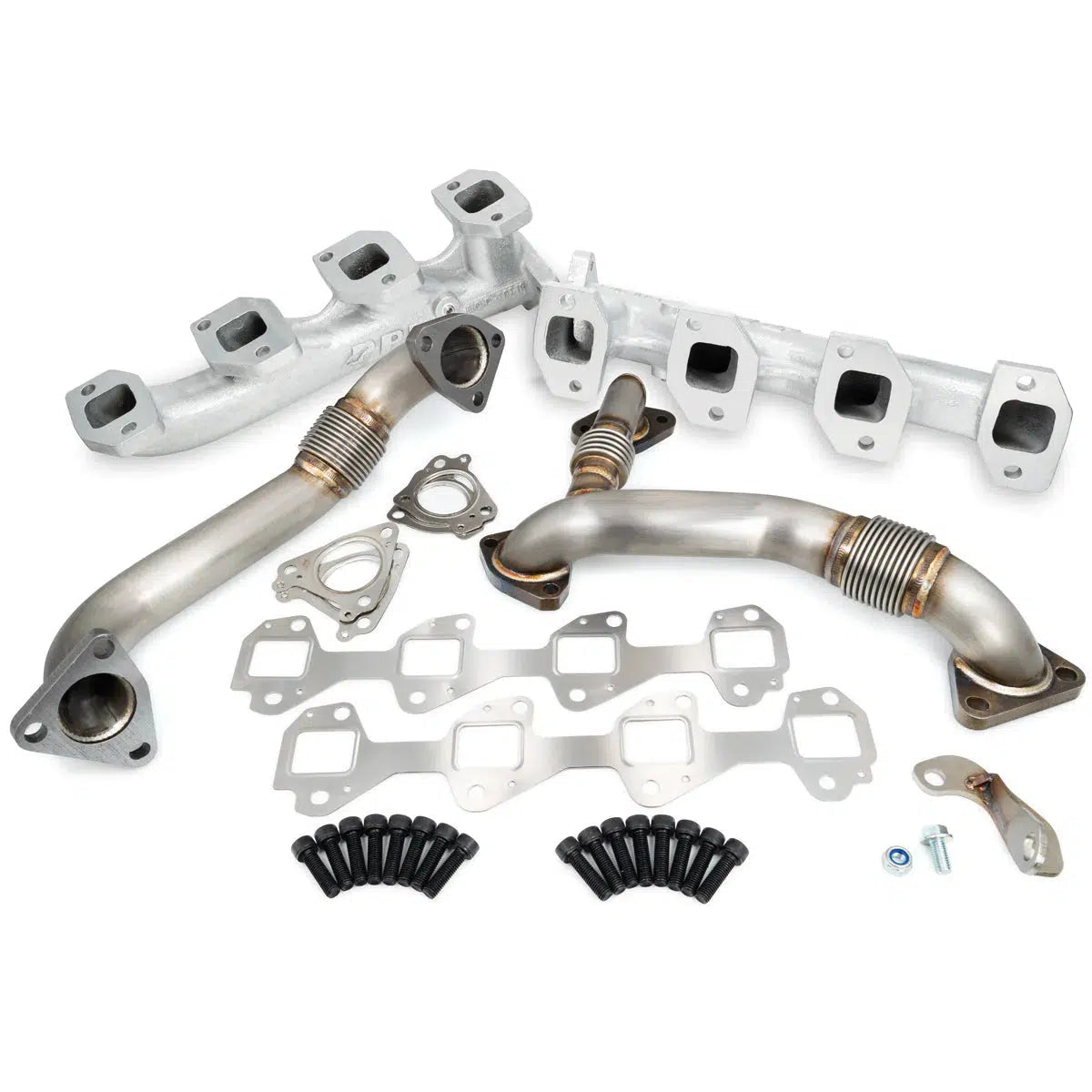 2001-2025 Duramax High Flow Exhaust Manifold W/ Up-Pipe Kit (116111035)-Exhaust Manifold-PPE-116111235-Dirty Diesel Customs