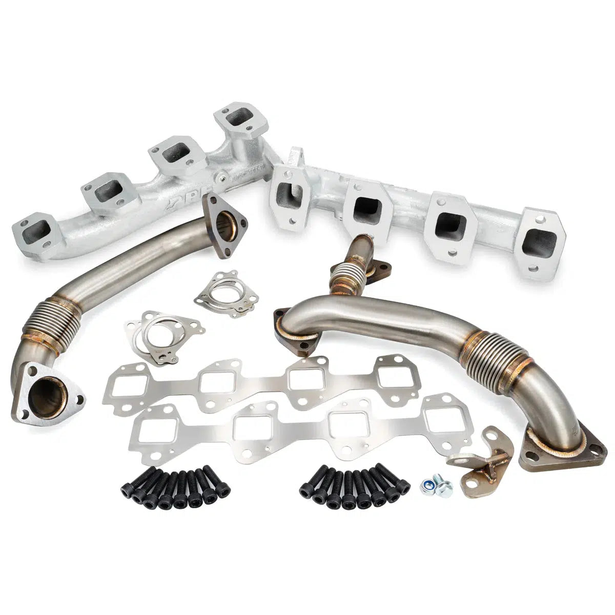 2001-2025 Duramax High Flow Exhaust Manifold W/ Up-Pipe Kit (116111035)-Exhaust Manifold-PPE-116111435-Dirty Diesel Customs