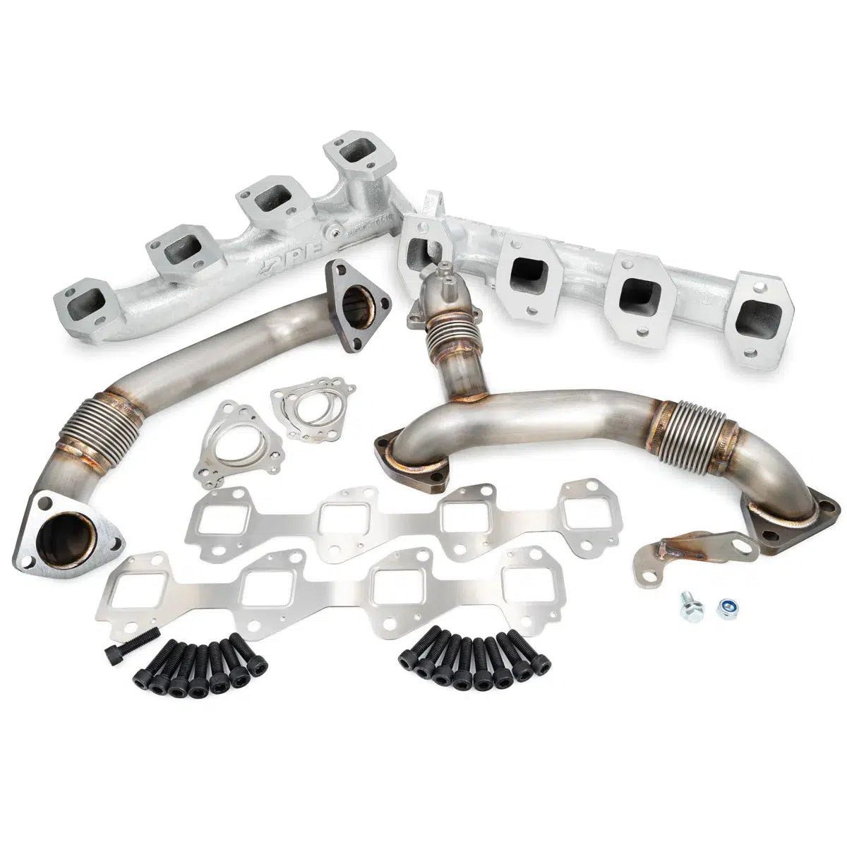 2001-2025 Duramax High Flow Exhaust Manifold W/ Up-Pipe Kit (116111035)-Exhaust Manifold-PPE-116112035-Dirty Diesel Customs