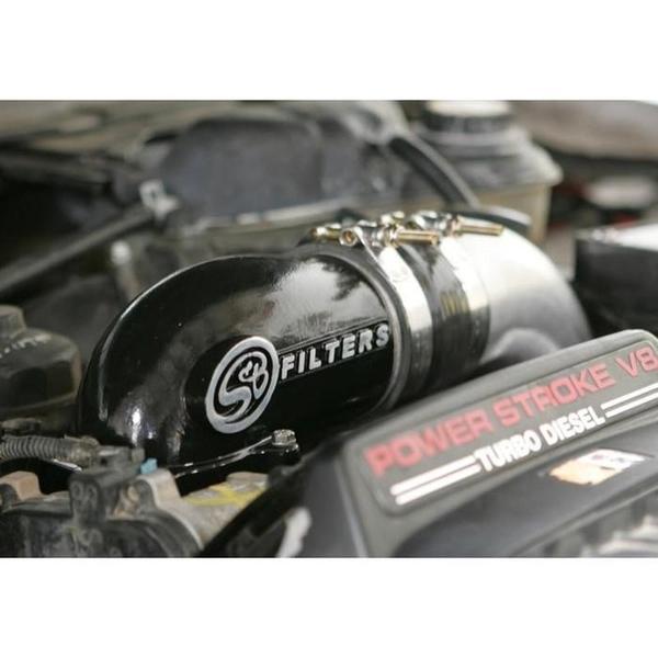 2003-2004 Powerstroke S&B Intake Elbow W/ Cold Side Intercooler Piping & Boots (76-1003B)-Intake Elbows-S&B Filters-Dirty Diesel Customs