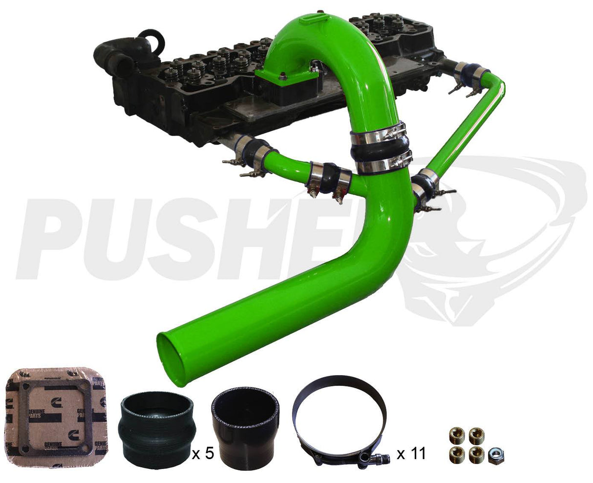 2003-2007 Cummins 3.5" Mega Intake System w/ Cross-Air (PDC0307MCA)-Intake Manifold-Pusher-PDC0307MCA_G2-Dirty Diesel Customs