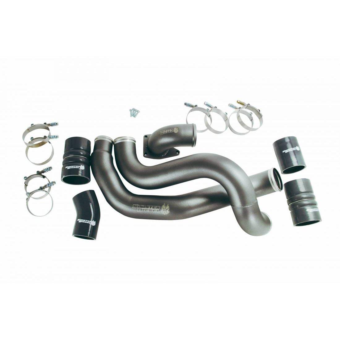 2003-2007 Powerstroke Intercooler Charge Pipe Kit w/Intake Elbow (SDG-INTRPIPE-6.0-IE-KIT)-Intercooler Piping-Sinister-Dirty Diesel Customs