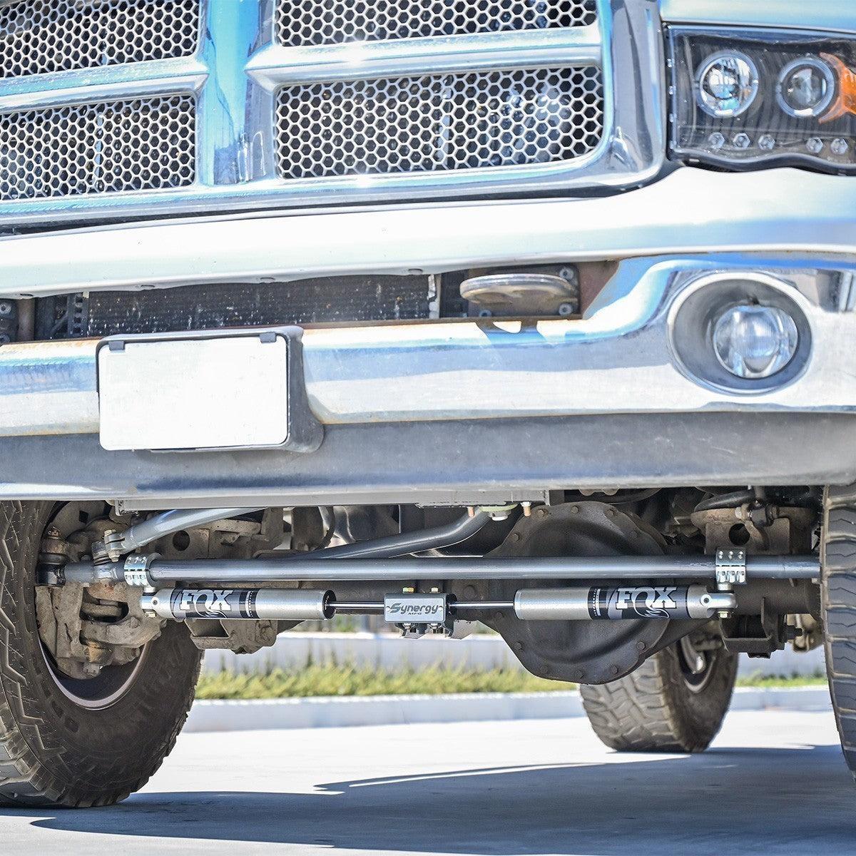 2003-2013 Cummins Dual Steering Stabilizer Bracket (8510-01)-Steering Stabilizer-Synergy MFG-Dirty Diesel Customs