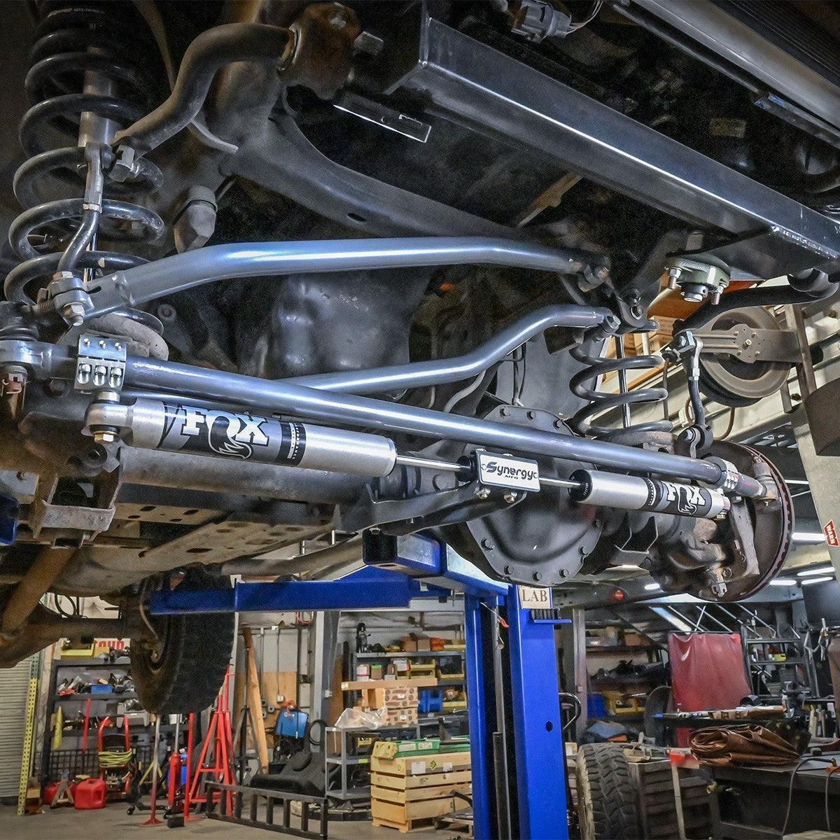 2003-2013 Cummins Dual Steering Stabilizer Bracket (8510-01)-Steering Stabilizer-Synergy MFG-Dirty Diesel Customs