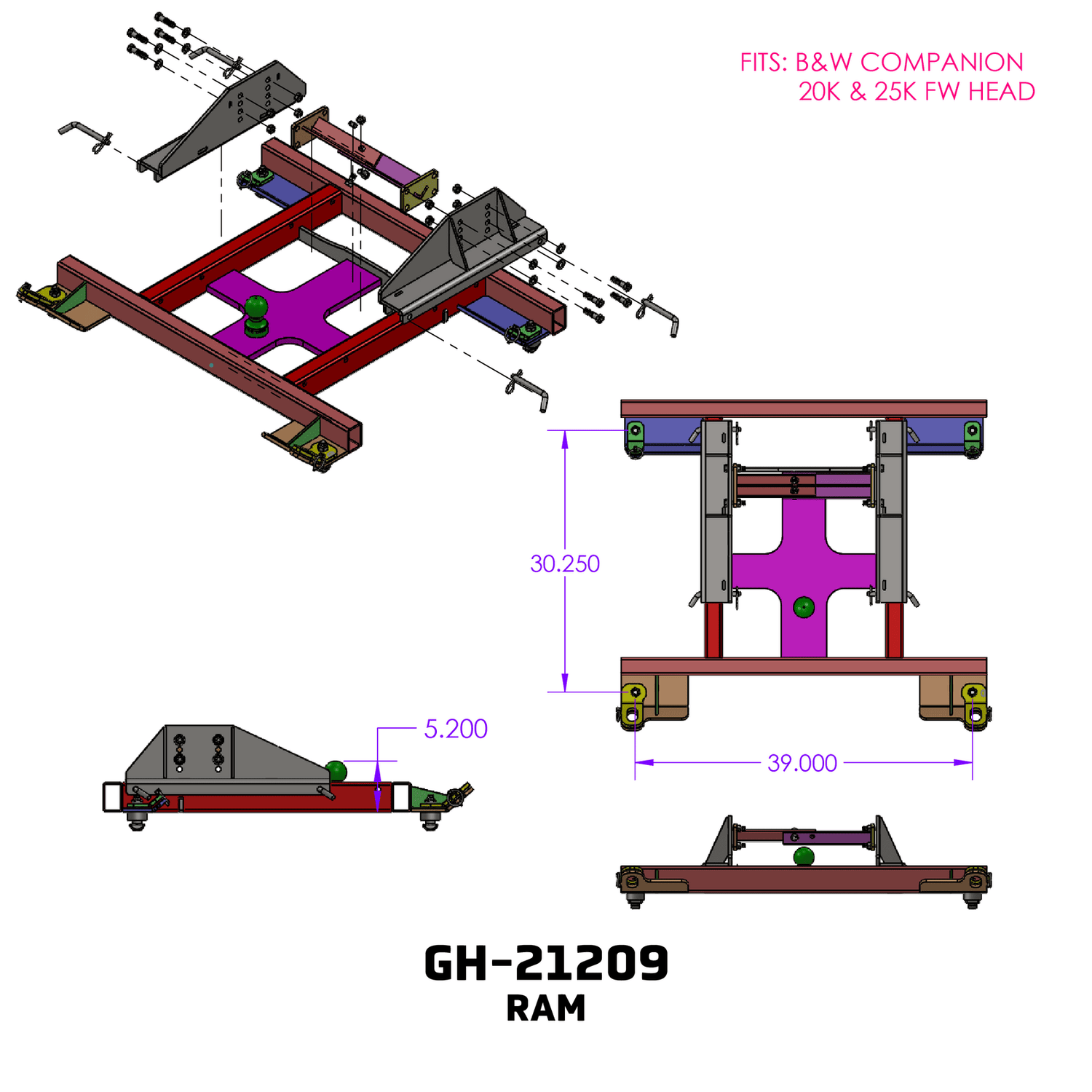 2003–2025 Cummins Advantage OEM Puck Mount Combo Hitch (GH-21209)-Gooseneck Hitch-Gen-Y Hitch-Dirty Diesel Customs