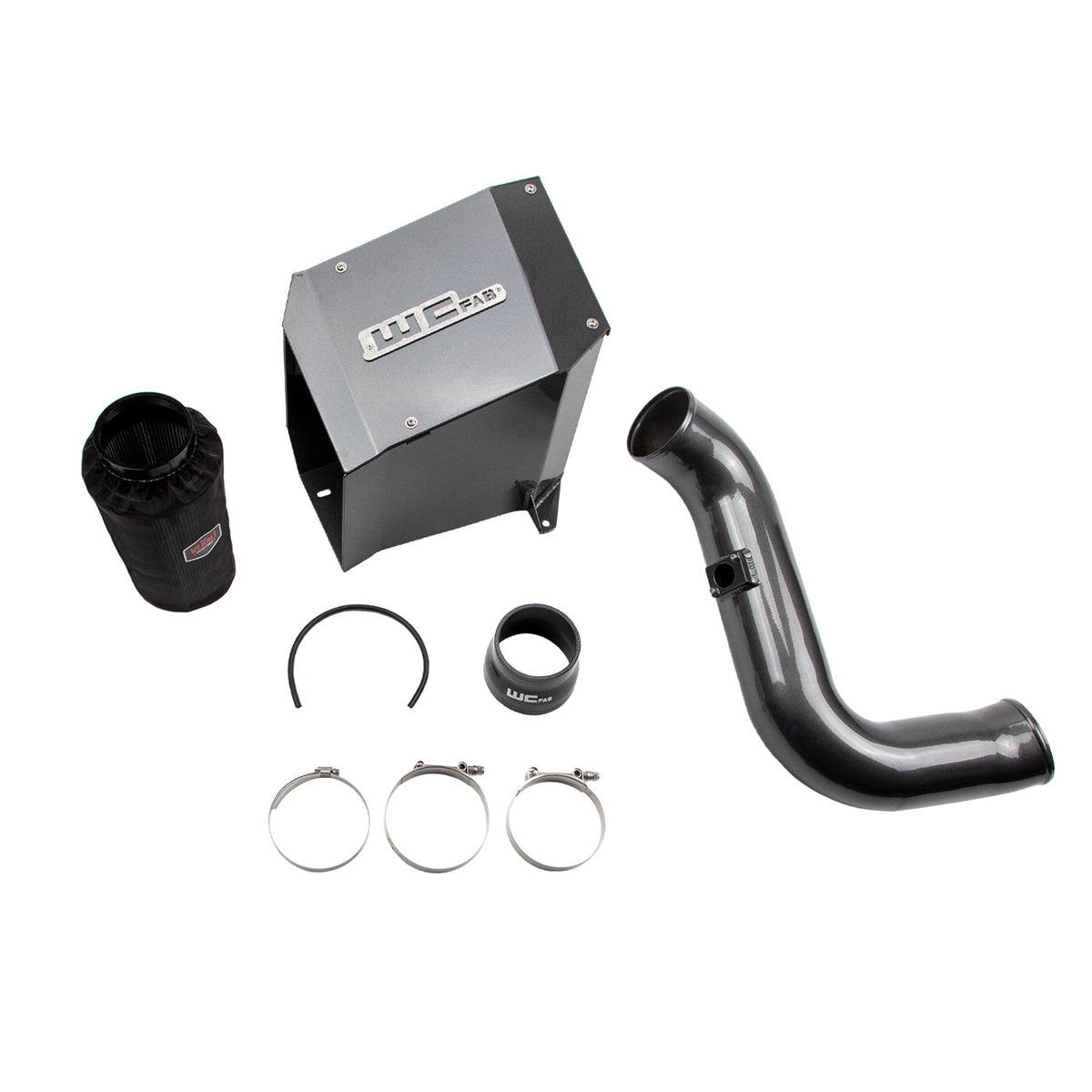 2004.5-2005 LLY Duramax 4" Intake Kit w/ Airbox (WCF100191) - WC Fab Grey (Kingsport Grey)