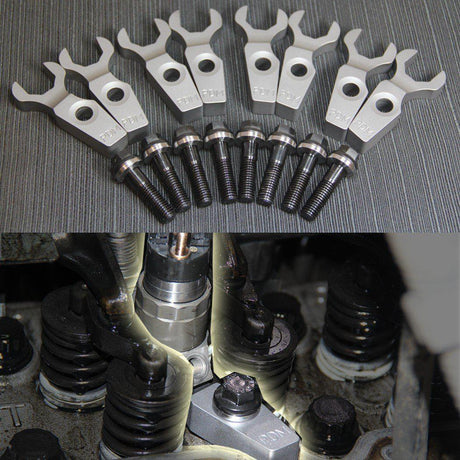 2004.5-2010 Duramax Billet Injector Hold Downs w/ ARP Bolts (PDM-08382)-Injector Hold Downs-Industrial Injection-Dirty Diesel Customs