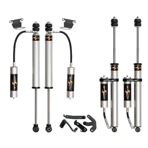2005-2024 Powerstroke Carli Pathfinder 2.5 Level Height Remote Shocks & Reservoir Mounts (CS-FLVLSPKG-CS25RR-A)-Shocks-Carli Suspension-Dirty Diesel Customs