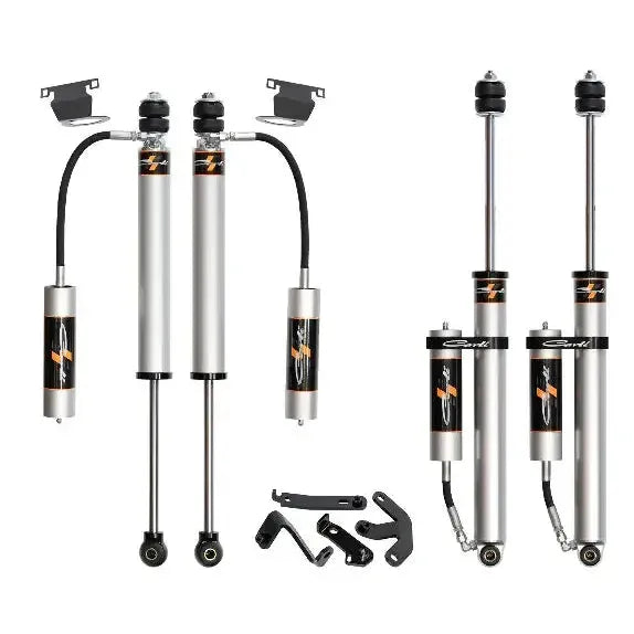 2005-2024 Powerstroke Carli Pathfinder 2.5 Level Height Remote Shocks & Reservoir Mounts (CS-FLVLSPKG-CS25RR-A)-Shocks-Carli Suspension-Dirty Diesel Customs