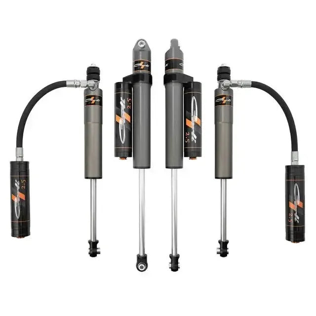 2005-2024 Powerstroke Carli Pathfinder 2.5 Level Height Remote Shocks & Reservoir Mounts (CS-FLVLSPKG-CS25RR-A)-Shocks-Carli Suspension-Dirty Diesel Customs