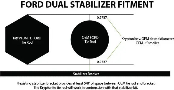 2005-2024 Powerstroke Death Grip Dual Steering Stabilizer Kit (KRFSS03)-Steering Stabilizer-KRYPTONITE-Dirty Diesel Customs