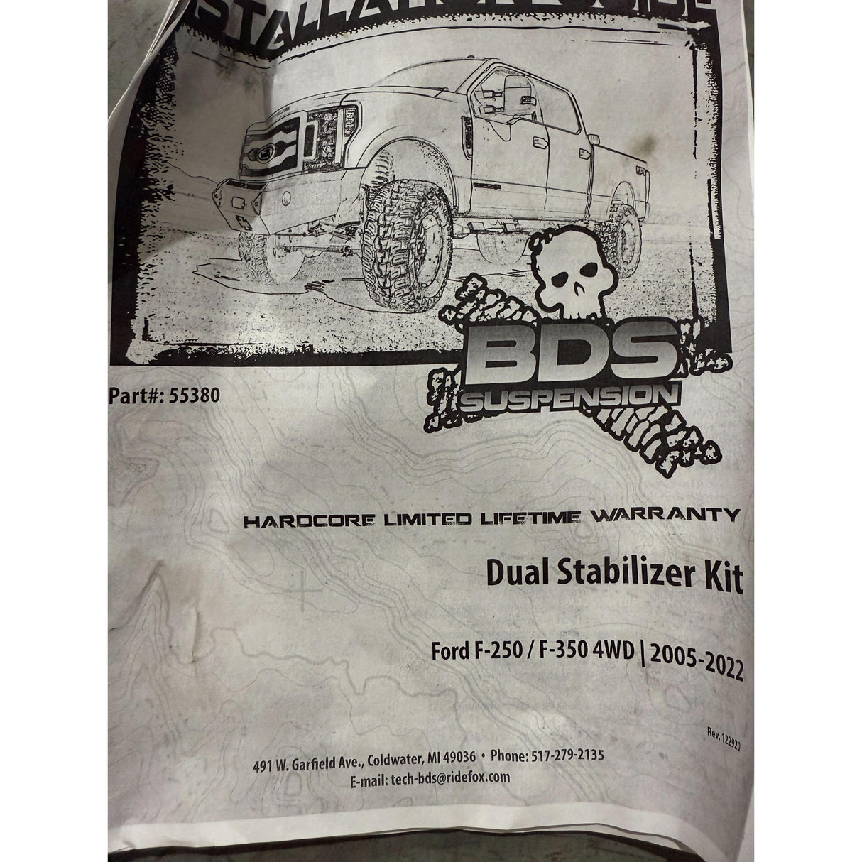 2005-2025 Powerstroke Dual Steering Stabilizer Mounting Kit (garage-sale-BDS55380)-Steering Stabilizer Brackets-BDS-Dirty Diesel Customs