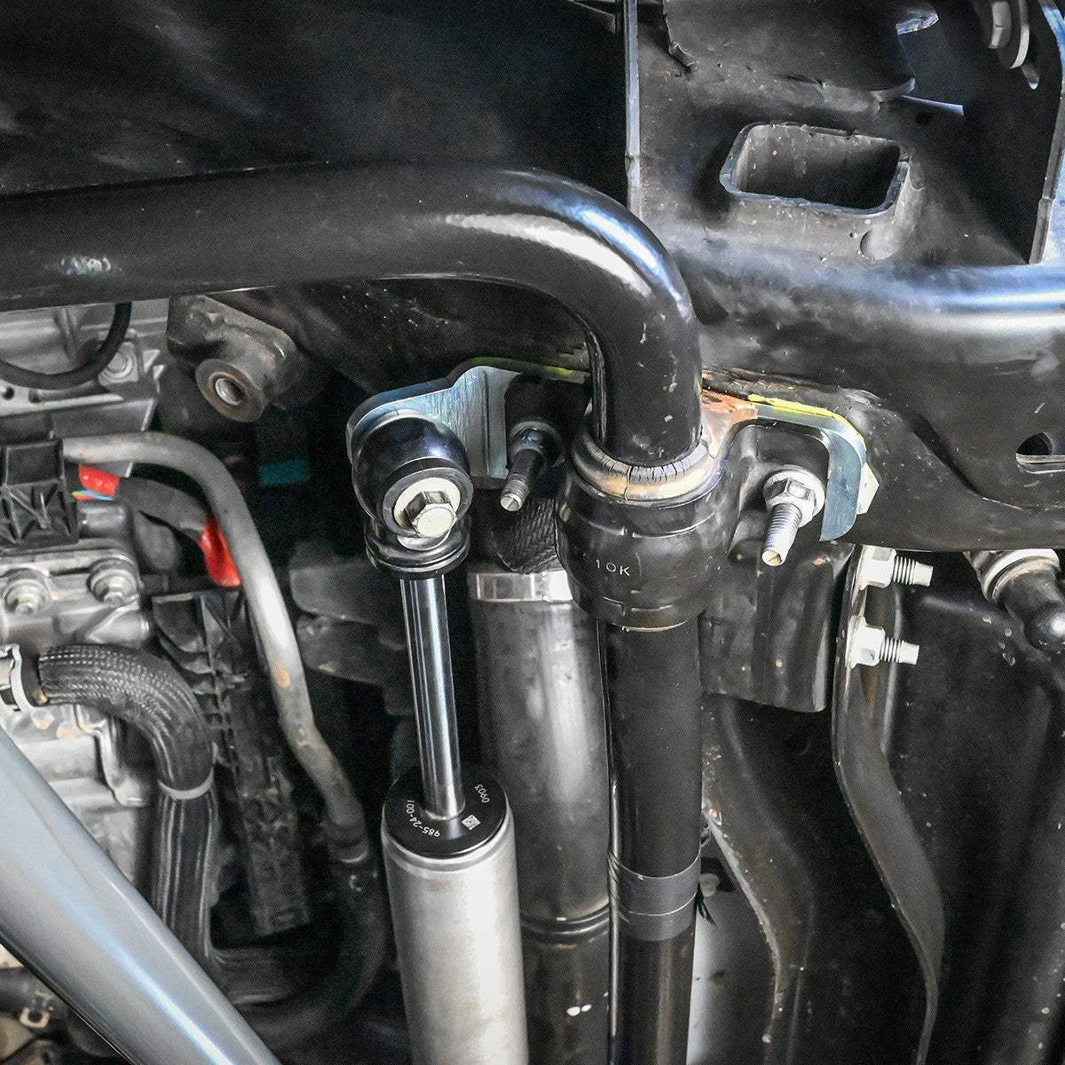 2005+ Powerstroke Frame Side Stabilizer Relocation kit (7614-01)-Steering Stabilizer Brackets-Synergy MFG-Dirty Diesel Customs