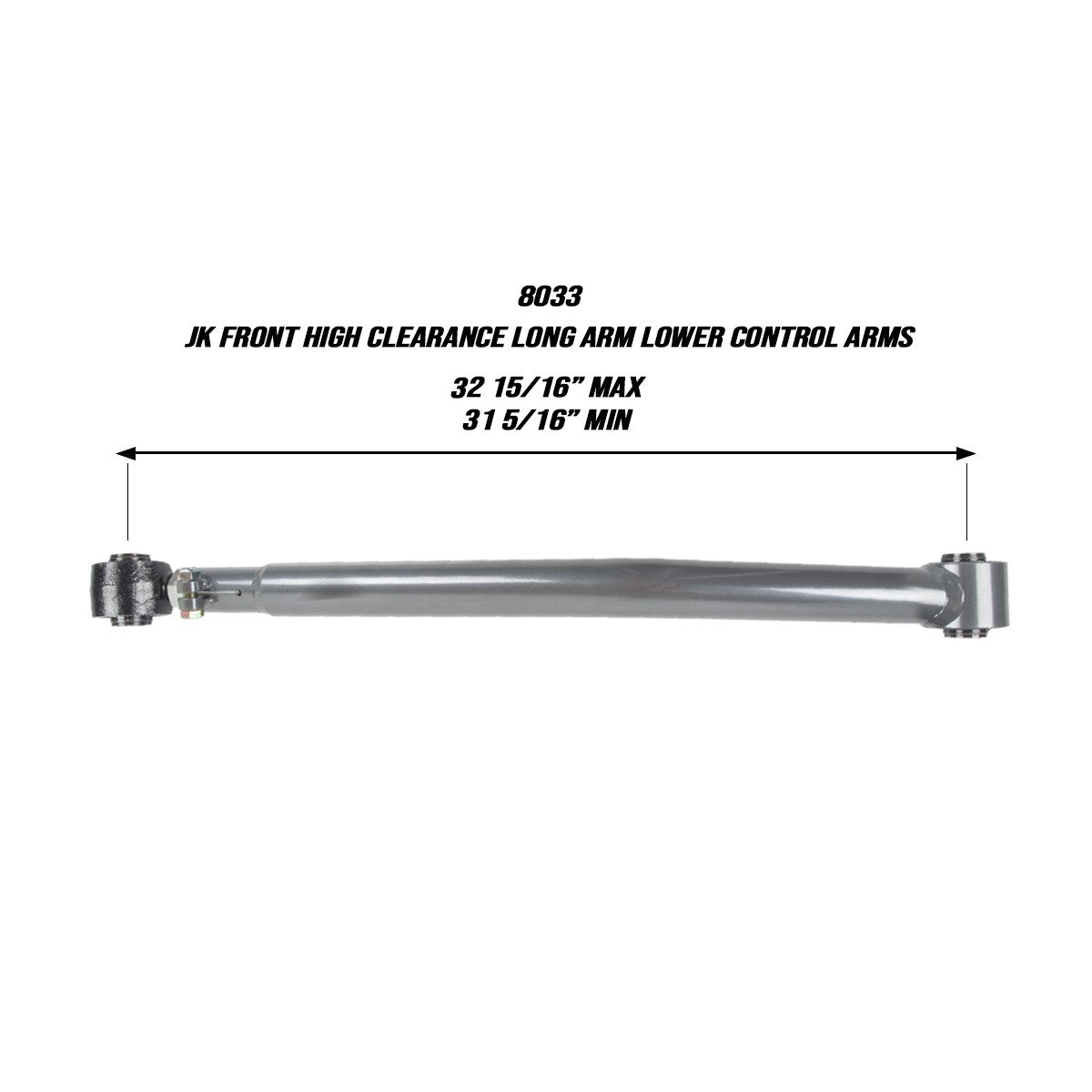 2007-2017 Jeep Front High Clearance Long Arm Lower Control Arms (8033)-Lower Control Arms-Synergy MFG-Dirty Diesel Customs