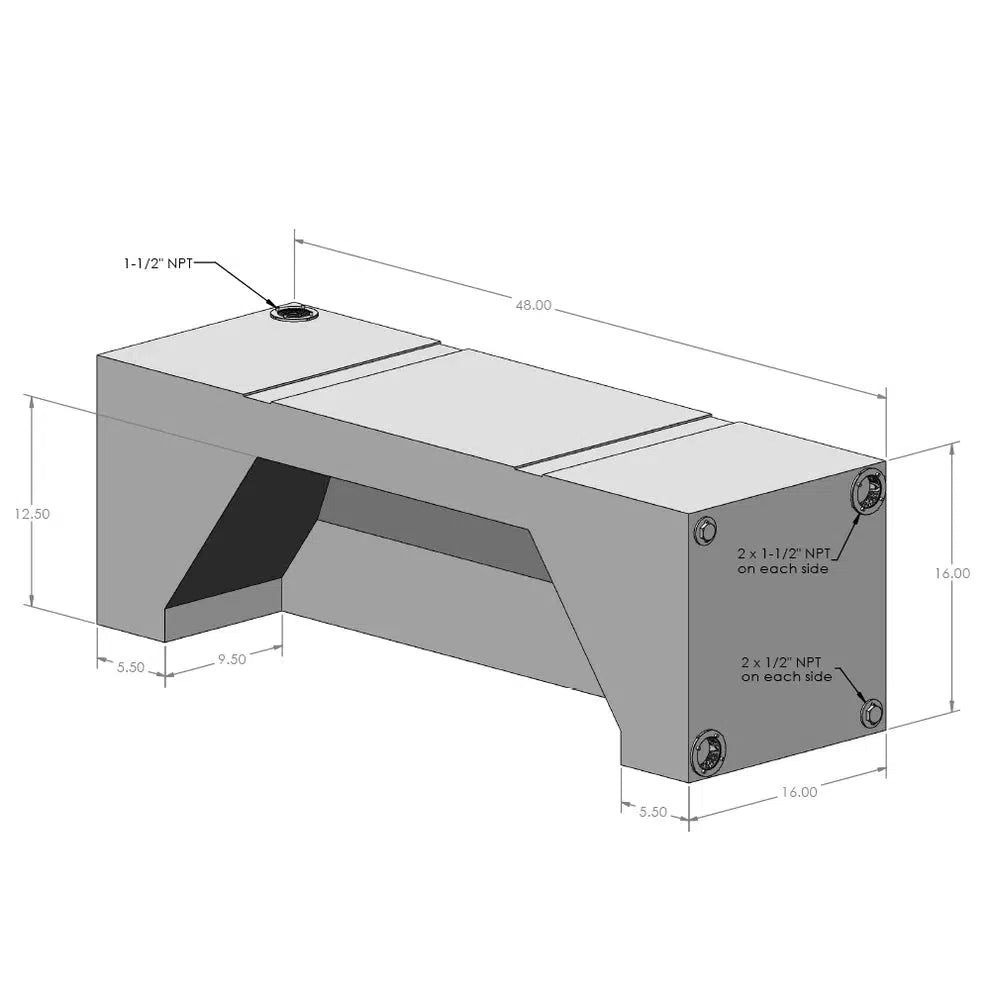 2007-2024 Transit/Sprinter S&B 35 Gallon Wheel Well Water Tank (Both Sides) (10-3008)-Water Tank-S&B Tanks-Dirty Diesel Customs