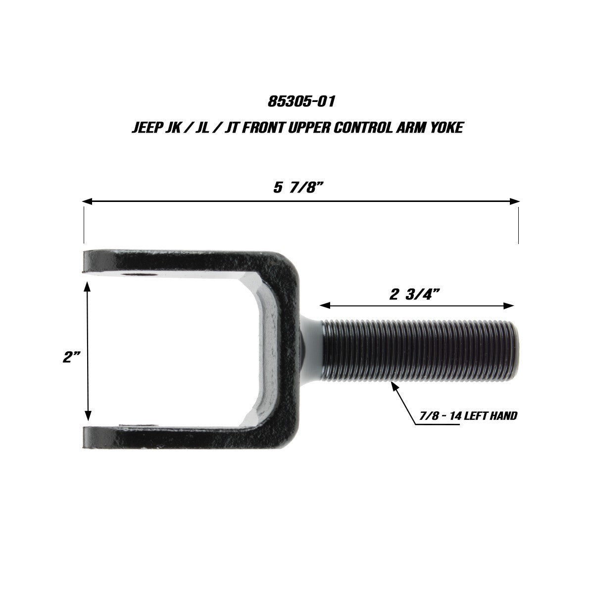 2007+ Jeep Front Upper Control Arm Yoke (805305-01)-Upper Control Arms-Synergy MFG-Dirty Diesel Customs