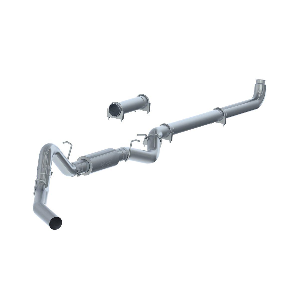 2007.5-2010 Duramax 4" Down Pipe Back Exhaust w/ Muffler (C6004P)-Downpipe Back Exhaust System-P1 Performance Products-Dirty Diesel Customs