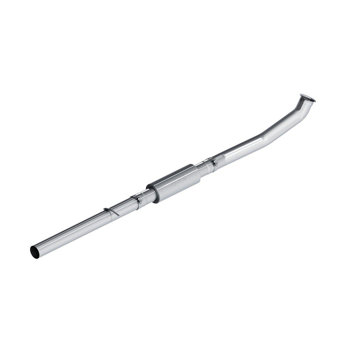 2007.5-2012 Cummins 4" DPF & CAT Delete Race Pipe w/ Muffler (CDAL443)-Delete Pipe-P1 Performance Products-CDAL443-Dirty Diesel Customs