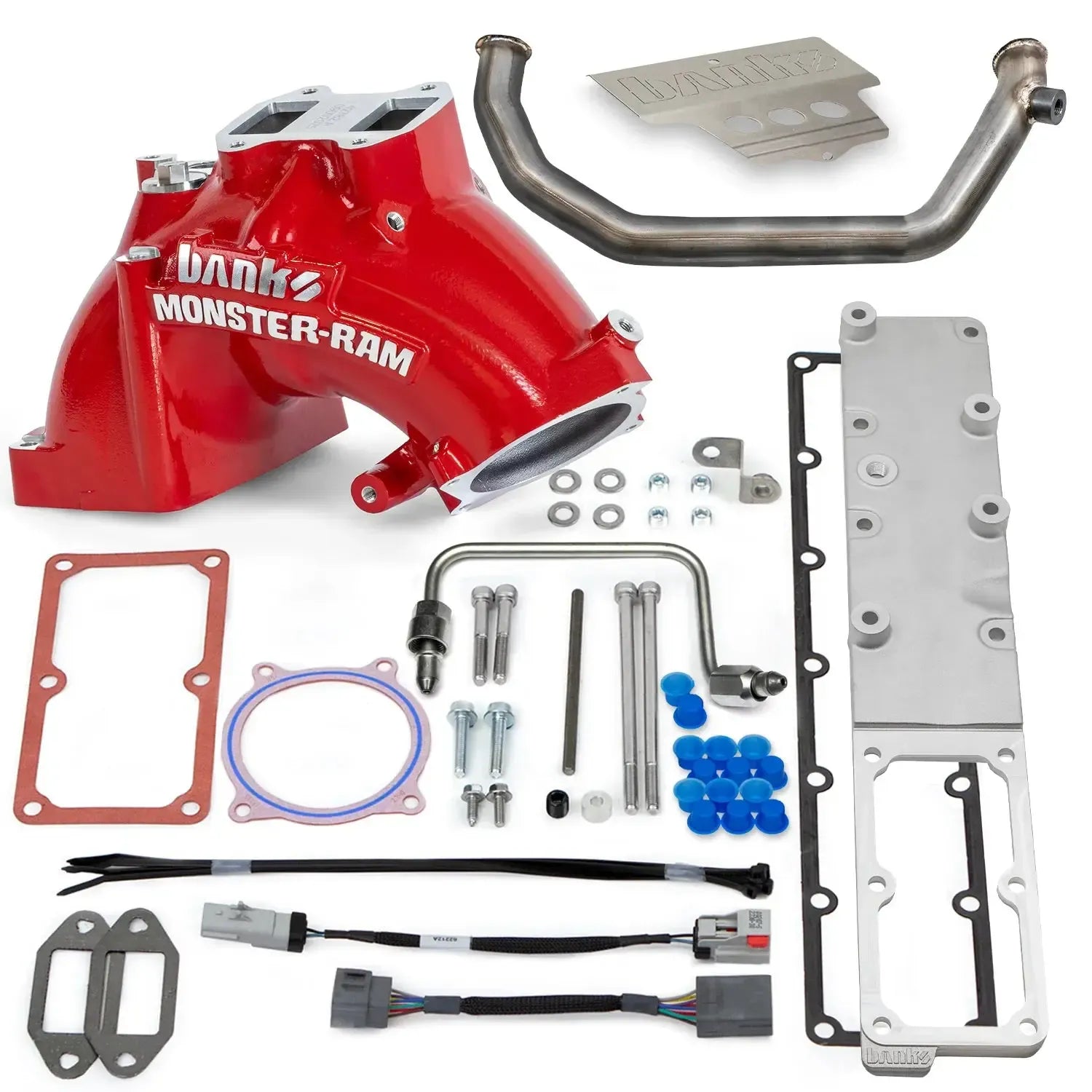 2007.5-2012 Cummins Monster-Ram Intake & Grid Heater Upgrade C&C (42806)-Intake Elbows-Banks Power-Dirty Diesel Customs