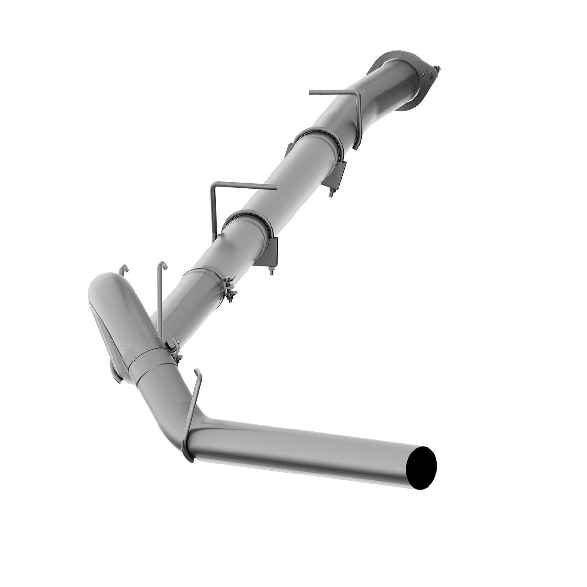 2008-2010 Powerstroke 4" Downpipe Back Exhaust System - No Muffler (C6254PLM)-Downpipe Back Exhaust System-P1 Performance Products-Dirty Diesel Customs
