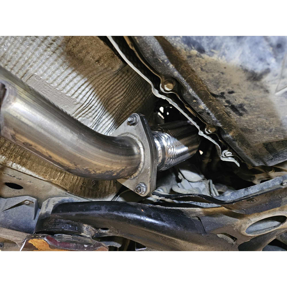 2009-2016 3.0L TDI Exhaust Downpipe (2009-VW-20-ED-Q7)-Downpipe-Nat Performance LTD-Dirty Diesel Customs