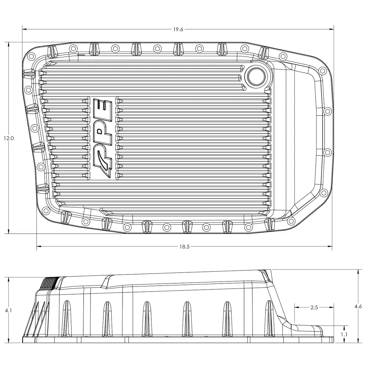 2009-2017 Ford 6R80 HD Deep Cast Transmission Pan ( 328051100)-Transmission Pan-PPE-Dirty Diesel Customs