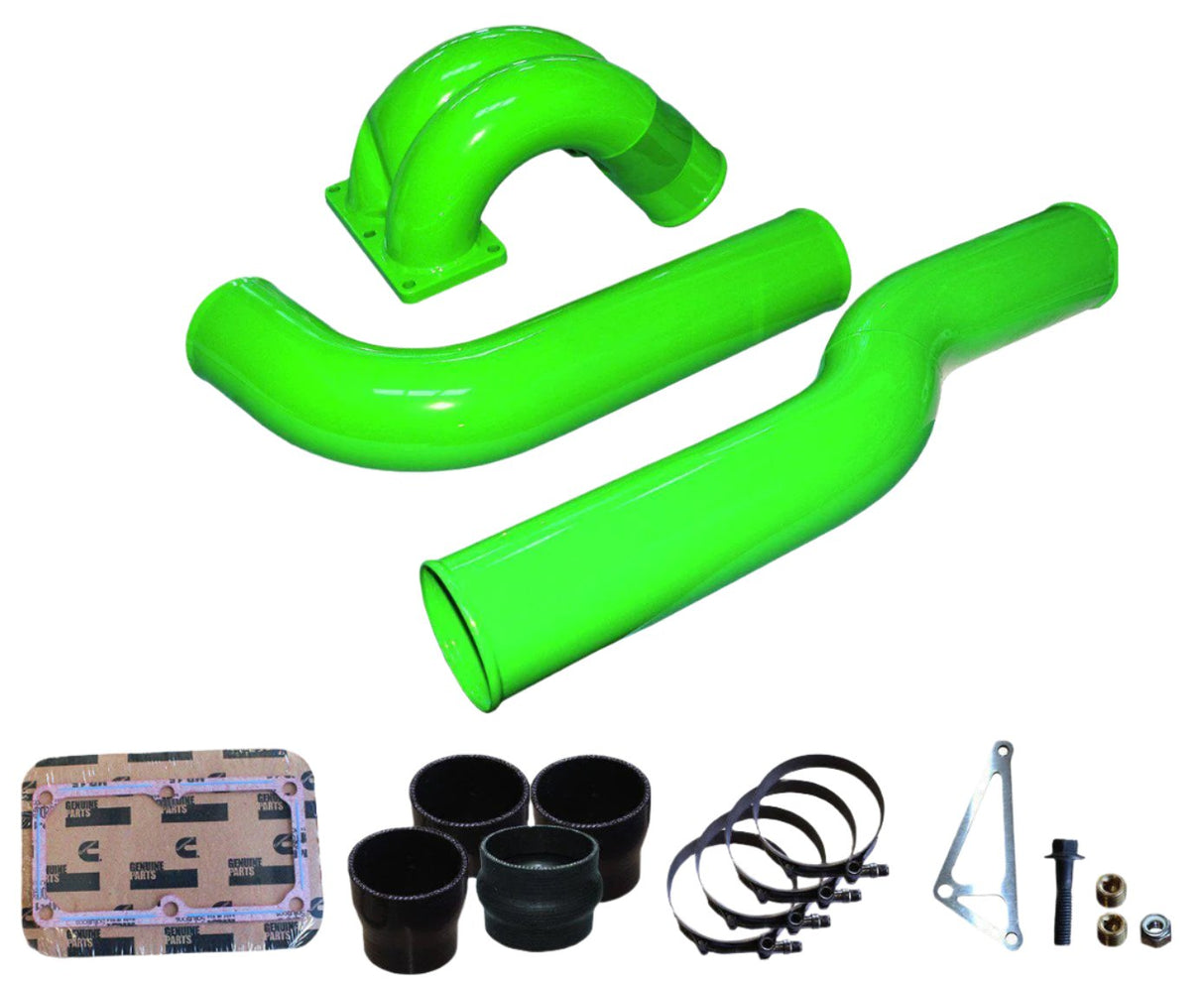 2010-2012 Cummins 3.5" Mega Intake System w/ Passenger Side Intercooler Tube (PRC1012MW)-Intake Manifold-Pusher-PRC1012MW_G-Dirty Diesel Customs