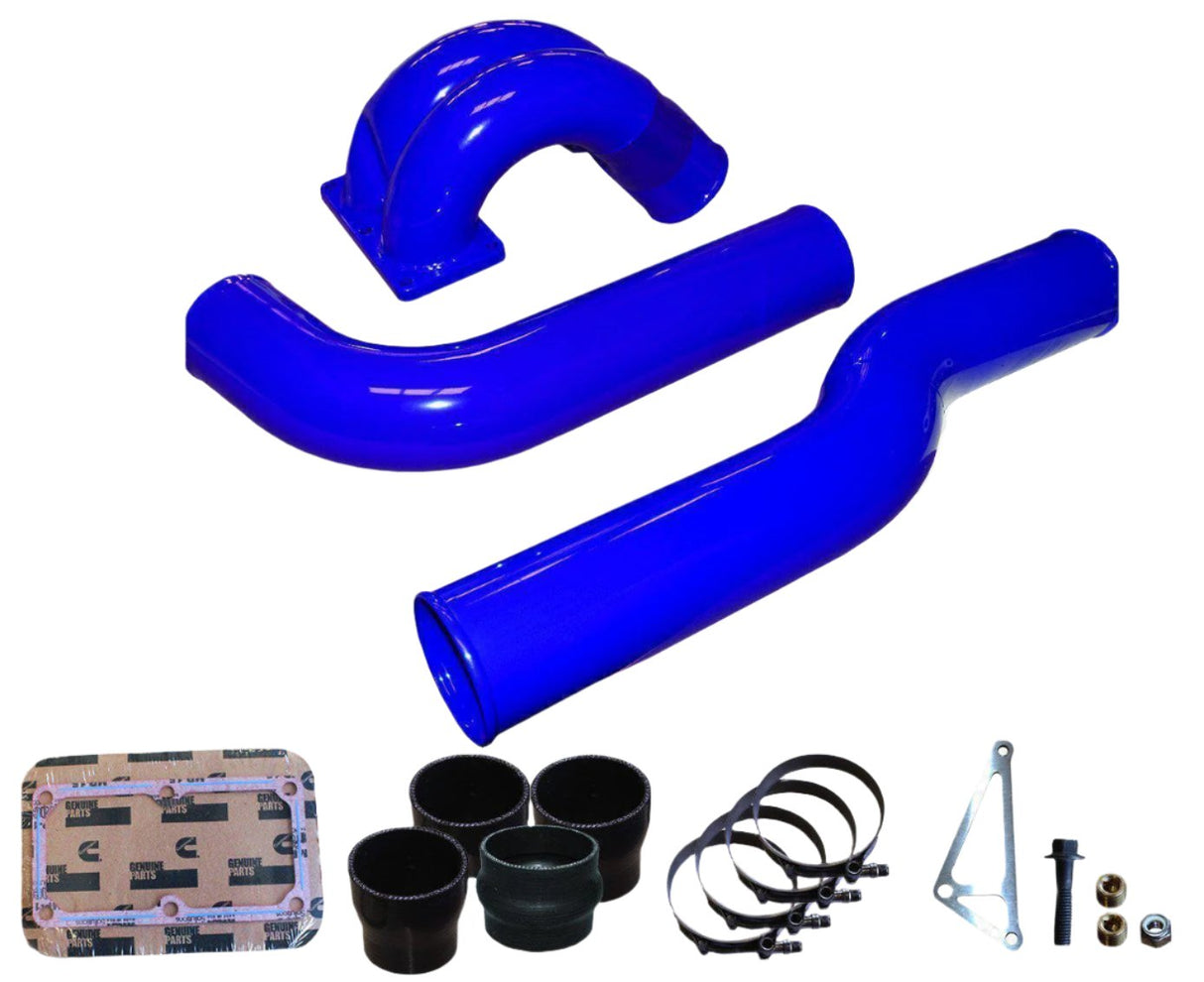 2010-2012 Cummins 3.5" Mega Intake System w/ Passenger Side Intercooler Tube (PRC1012MW)-Intake Manifold-Pusher-PRC1012MW_U-Dirty Diesel Customs