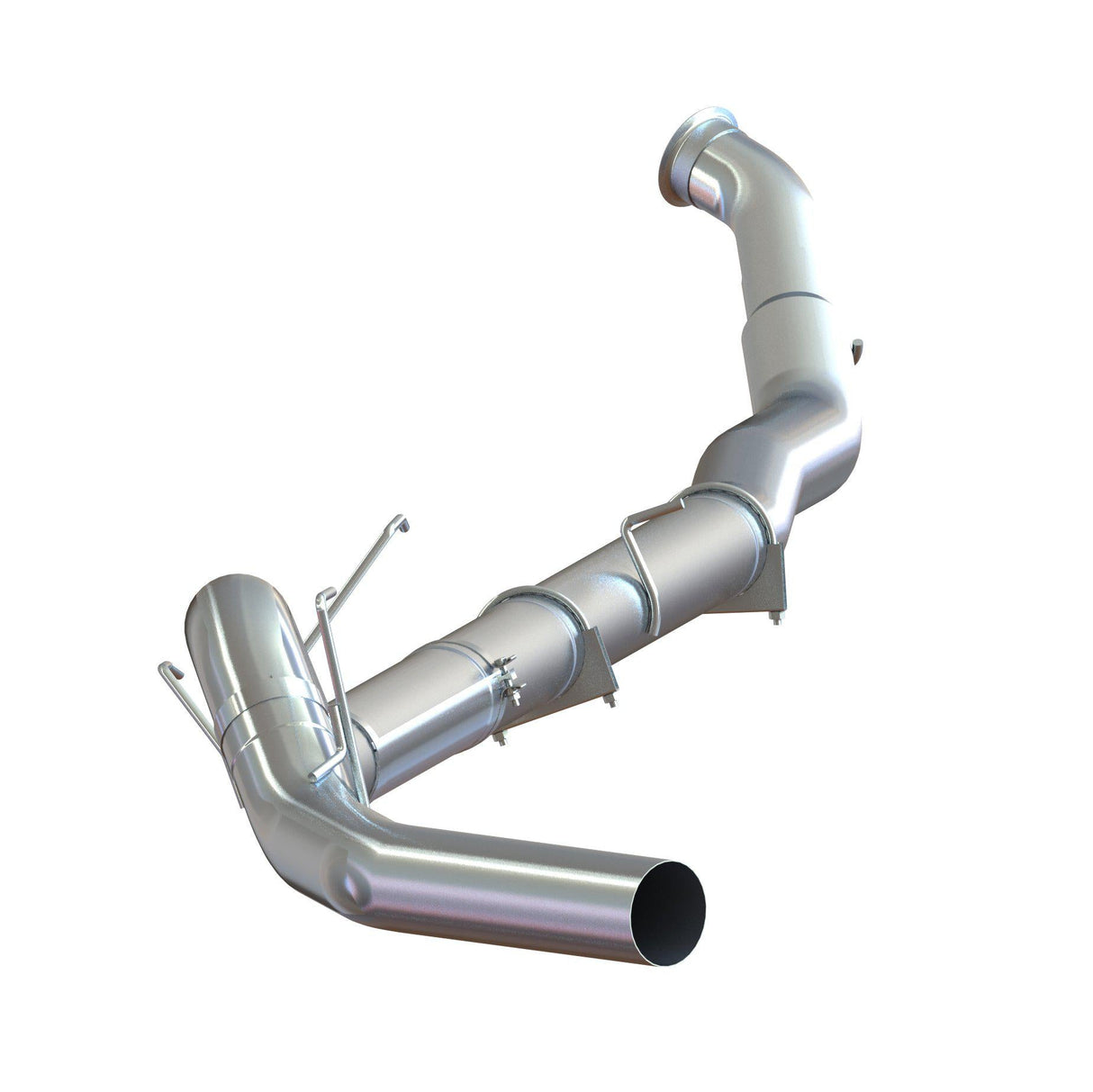 2010-2012 Cummins 5" Turbo back Race Exhaust - No Muffler (C6146PLM)-Turbo Back Exhaust System-P1 Performance Products-C6146PLM-Dirty Diesel Customs