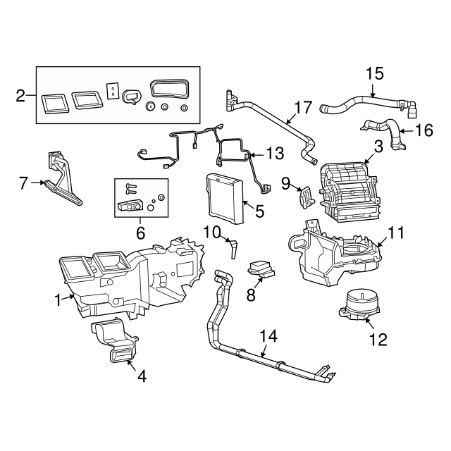 2010-2012 Cummins Heater Core Tube (68048997AA)-Heater Cores-Mopar-Dirty Diesel Customs