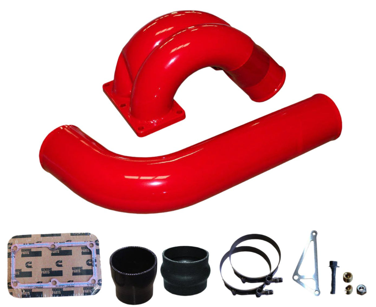 2010-2012 Cummins Pusher 3.5" Mega Intake System (PRC1012MKT)-Intake Manifold-Pusher-PRC1012MKT_R-Dirty Diesel Customs