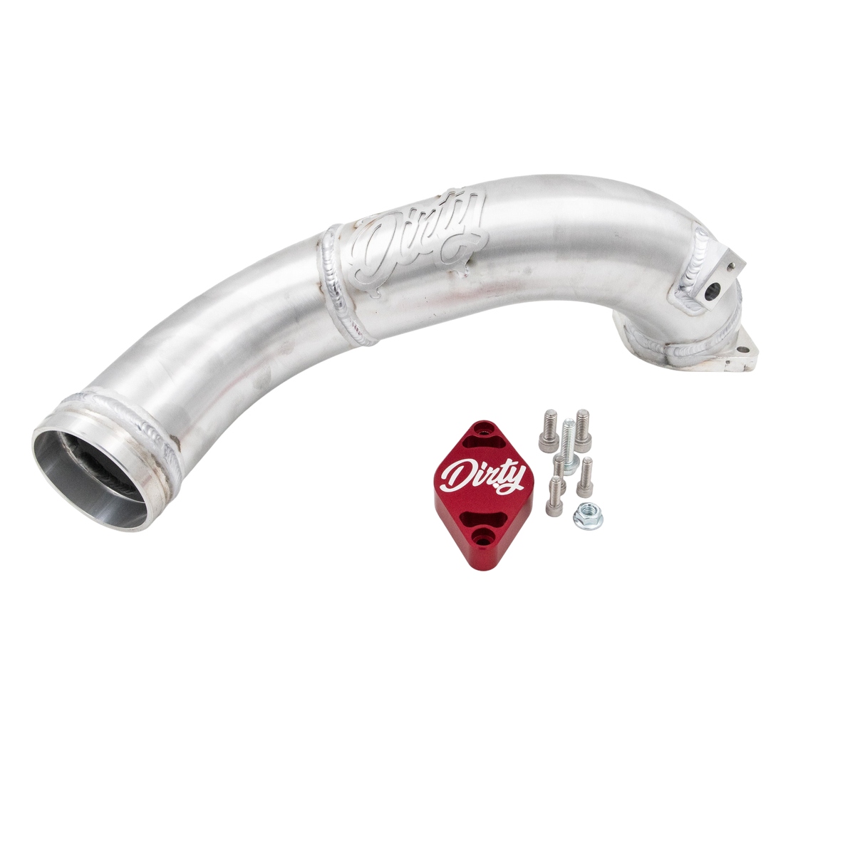 2011-2016 Duramax Dirty Cold Side Crossover Pipe w/o Throttle Valve (LML-INT-A027)-Intercooler Piping-Dirty Diesel Customs-LML-INT-A027-Dirty Diesel Customs