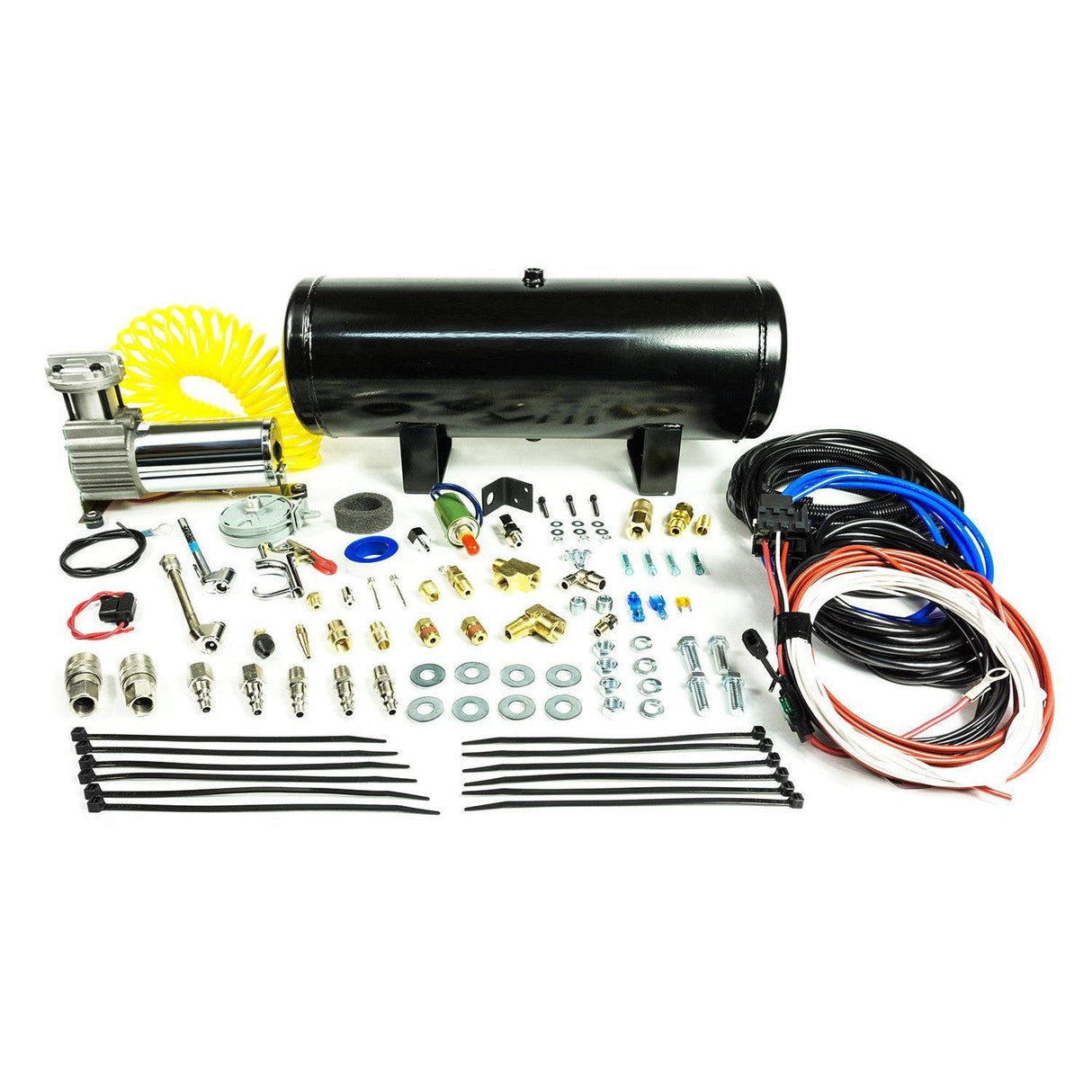 2011-2016 Powerstroke Ultimate Combo Air Springs + Wireless Controls (2nd Gen) + 2 1/2 Gal. Air Tank Kit (HP10387-J-R-CB2)-Air Bags-PACBRAKE-Dirty Diesel Customs