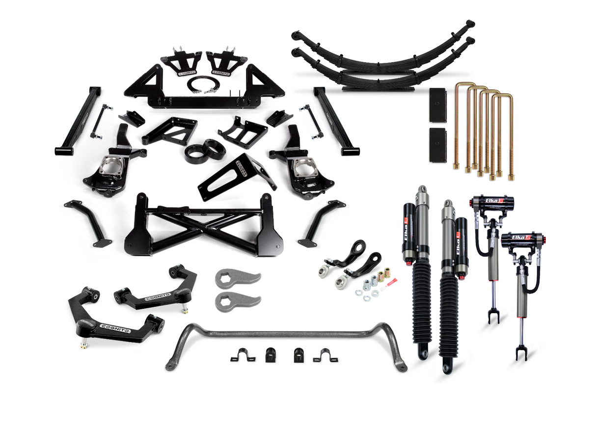 2011-2019 Duramax 12" Elite Lift Kit W/ Elka 2.5 Reservoir Shocks Front & Rear (210-P1180)-Lift Kit-Cognito Motorsports-Dirty Diesel Customs