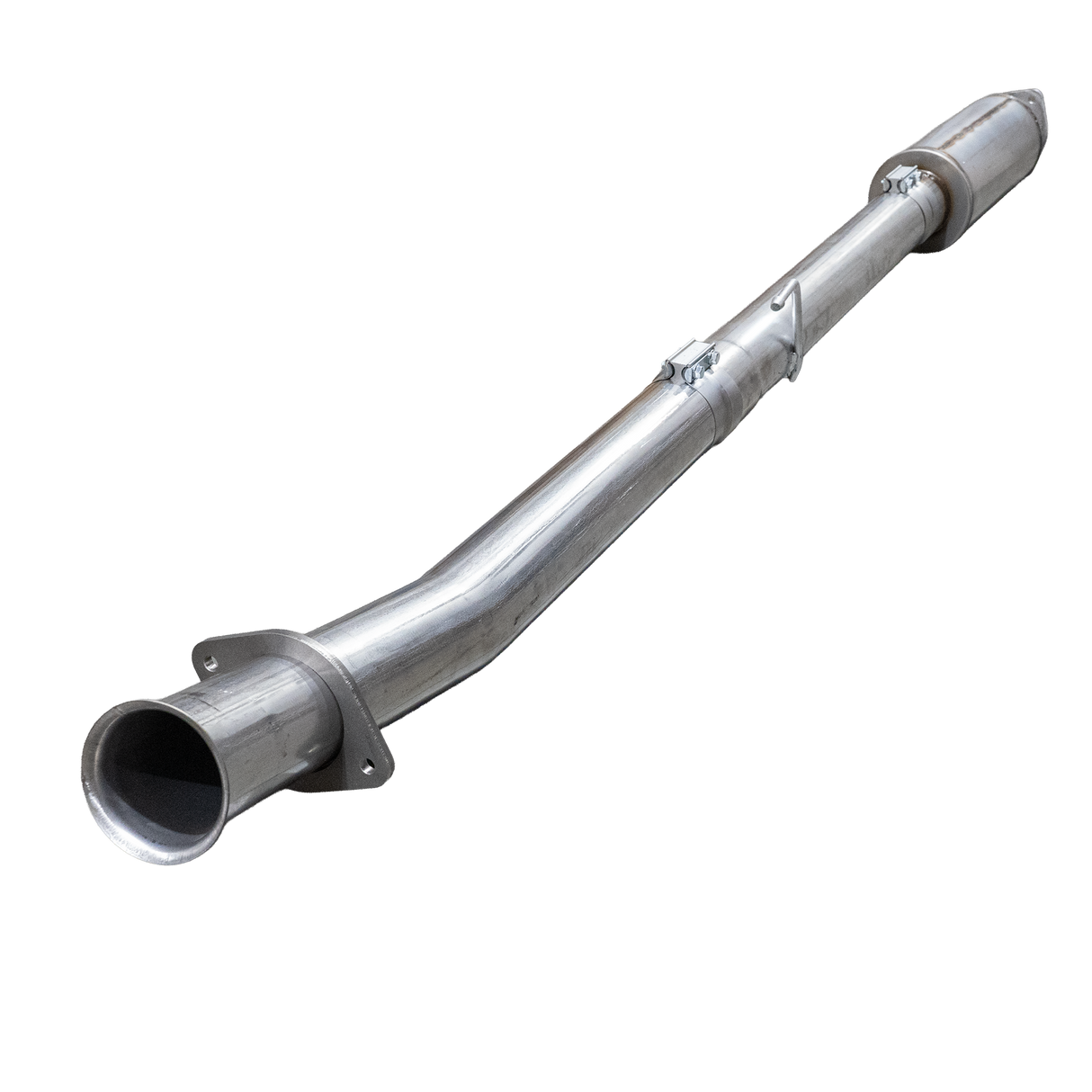 2011-2019 Powerstroke 4" SS Cat & DPF Delete Pipe - w/ Muffler - Delete Pipe - Dirty Diesel Customs