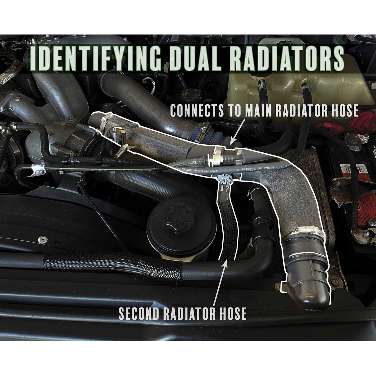 2011+ Powerstroke HD Upper Coolant Tube (PFP11XXUCT)-Coolant Pipes-Pusher-Dirty Diesel Customs